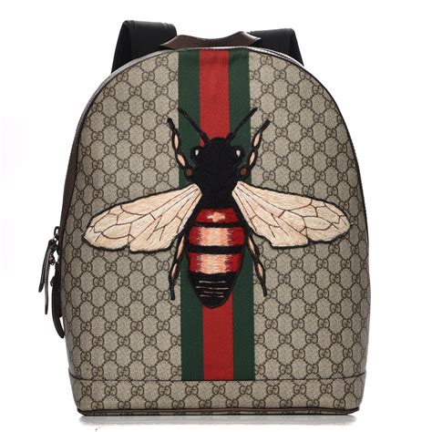 gucci supreme backpack bee|Gucci gg monogram backpack.